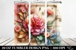 Small Stained Carnation, Pastel 20 Oz Tumbler Product Image 2