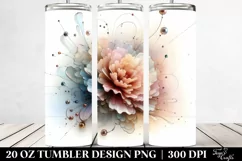 Abstract Pastel Carnation Sticker 20 Oz Tumbler Product Image 2