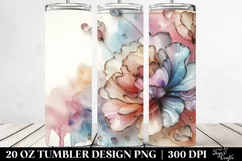 Abstract Pastel Carnation Sticker 20 Oz Tumbler Product Image 2