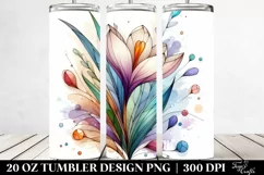 Wooden Small Crocus Sticker 20 Oz Tumbler Product Image 2