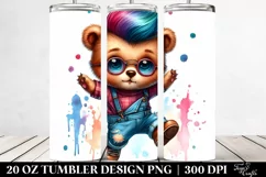 Funny Baby Bear Drawing | 20 oz Tumbler Product Image 2