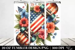 Watercolor Vintage Rusty Skateboard with Flowers | 20 oz Product Image 2