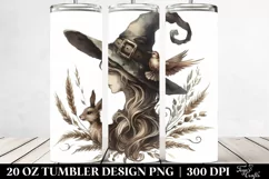 Simple Vintage Witch Clipart 20 Oz Tumbler Product Image 2