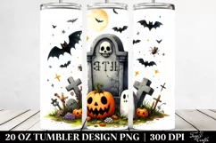Creepy Tombstone, Halloween 20 Oz Tumbler Product Image 2