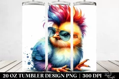 Aggressive Baby Chicken Drawing | 20 oz Tumbler Product Image 2