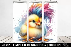 Aggressive Baby Chicken Drawing | 20 oz Tumbler Product Image 2