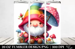 Colorful Watercolor Gnome | 20 oz Tumbler Product Image 2