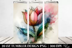 Abstract Stained Tulip 20 Oz Tumbler Product Image 2