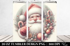 Retro Santa Christmas Design 20 Oz Tumbler Product Image 2