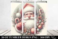 Retro Santa Christmas Design 20 Oz Tumbler Product Image 2