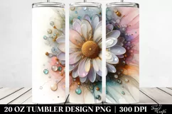Glossy Daisy Floral Clipart 20 Oz Tumbler Product Image 2
