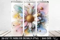 Glossy Daisy Floral Clipart 20 Oz Tumbler Product Image 2