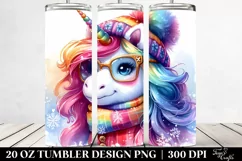 Vibrant Unicorn Character with es 20 Oz Tumbler Product Image 2