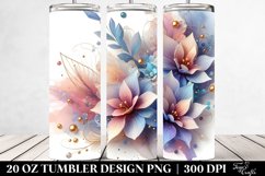 Abstract Shiny Lobelia | 20 oz Tumbler Product Image 2