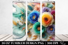 Ranunculus with Floral Swirls | 20 Oz Tumbler Product Image 2