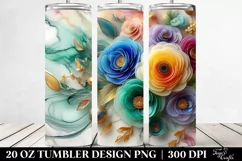 Ranunculus with Floral Swirls | 20 Oz Tumbler Product Image 2