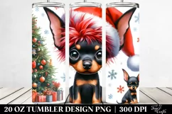 Winter Doberman Pinscher, Transparent PNG Product Image 2
