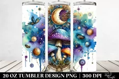 Vibrant Magical Celestial Mushroom 20 Oz Tumbler Product Image 2