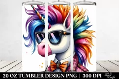 Cute Unicorn Watercolor | 20 oz Tumbler Product Image 2