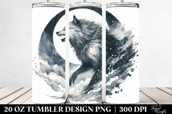 Simple Werewolf Clipart 20 Oz Tumbler Product Image 2