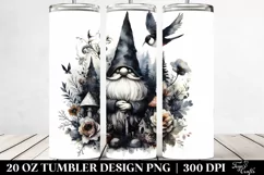 Washed Watercolor Gothic Gnome | 20 oz Tumbler Product Image 2