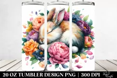Colorful Rabbit in Flower 20 Oz Tumbler Product Image 2