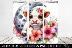 Smiling Baby Hignland Cow | 20 Oz Tumbler Product Image 2