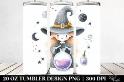 Whimsical Quirky Witch Clipart 20 Oz Tumbler Product Image 2