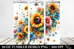 Colorful Small Sunflower, High-Quality Clipart Product Image 2