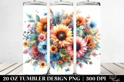 Colorful Small Sunflower, High-Quality Clipart Product Image 2