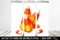 Simple Washed Watercolor Candy Corn | 20 oz Tumbler Product Image 2