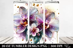 Glossy Orchid with Watercolor Splash | 20 Oz Tumbler Product Image 2