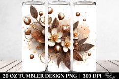 Abstract Wooden Jasmine Tumbler | 20 Oz Tumbler Product Image 2