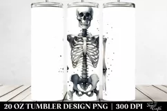 Simple Watercolor Skeleton | 20 oz Tumbler Product Image 2