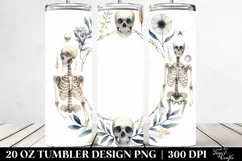 Simple Watercolor Skeleton | 20 oz Tumbler Product Image 2