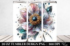Stained Anemone Tumbler | 20 Oz Tumbler Product Image 2