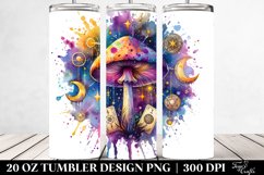 Vibrant Magical Celestial Mushroom 20 Oz Tumbler Product Image 2