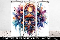Vibrant Magical Celestial Mushroom 20 Oz Tumbler Product Image 2
