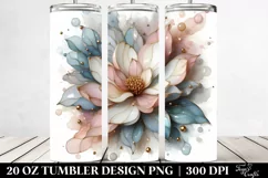 Abstract Pastel Magnolia Clipart, 20 Oz Tumbler Product Image 2