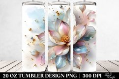Abstract Pastel Petunia Clipart, 20 Oz Tumbler Product Image 2