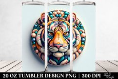 Colorful Tiger Ornament 20 Oz Tumbler Product Image 2