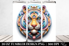 Colorful Tiger Ornament 20 Oz Tumbler Product Image 2