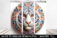 Colorful Tiger Ornament 20 Oz Tumbler Product Image 2