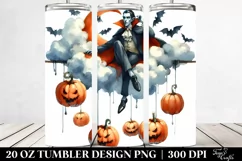 Simple Halloween Vampire Tumbler | 20 oz Tumbler Product Image 2