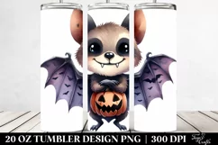 Funny Halloween Bat Clipart 20 Oz Tumbler Product Image 2