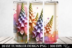 Abstract 3D Looking Pastel Plastic Foxglove | 20 oz Tumbler Product Image 2