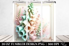Abstract 3D Looking Pastel Plastic Foxglove | 20 oz Tumbler Product Image 2
