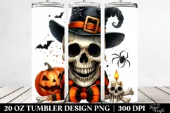 Funny Halloween Skull Clipart 20 Oz Tumbler Product Image 2