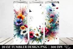 Vibrant Wild Flowers Abstract | 20 Oz Tumbler Product Image 2