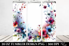 Vibrant Wild Flowers Abstract | 20 Oz Tumbler Product Image 2